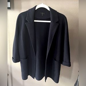 Navy knit blazer